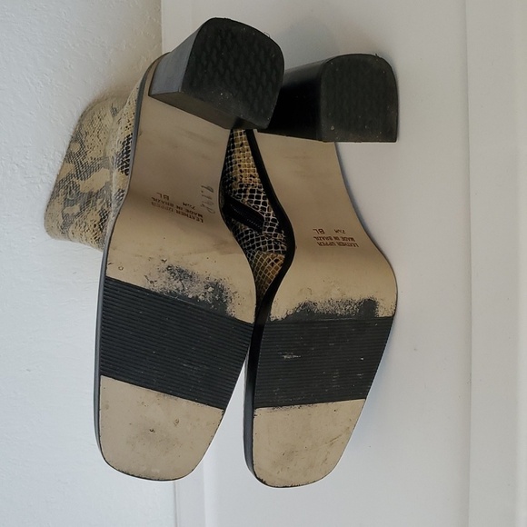 Vintage MIA python leather Y2K block heel zippered boots size 7 - Picture 8 of 10